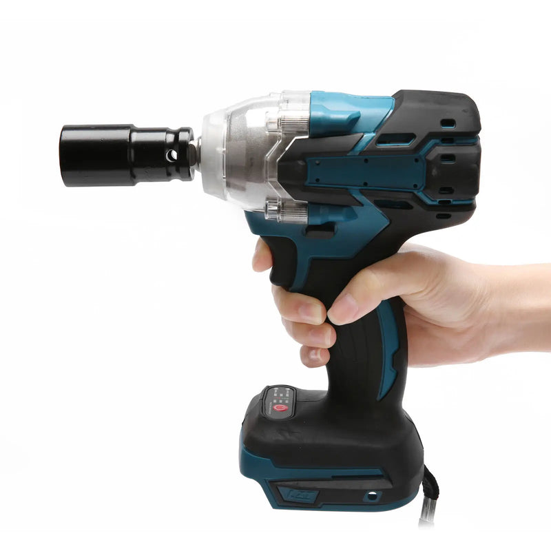 18V 520N.m Electric Impact Wrench Rattle Gun Screwdriver Speed Cordless Power Tool With 4pcs Impart Socket For Makita Battery