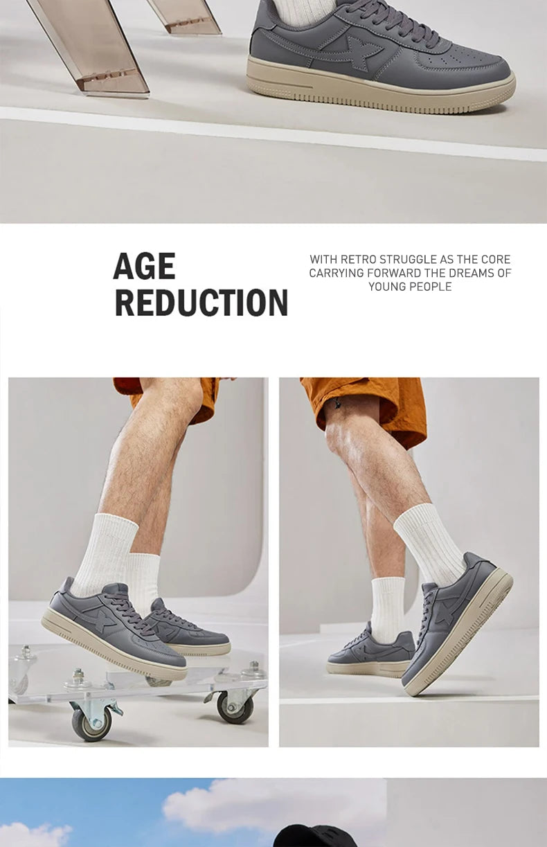 Xtep Women Men Skateboarding Shoes Non-Slip Casual White Couple Skate Sneakers Male Female Luxury Brand Shoes 881219319851