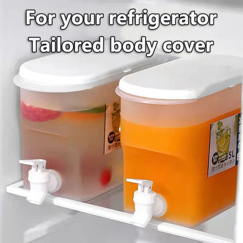 Chaleira de água com torneira, 3,5l, dispensador de bebidas, suco frio, limonada, balde, tanque de armazenamento de líquidos, organizadores de geladeira ao ar livre