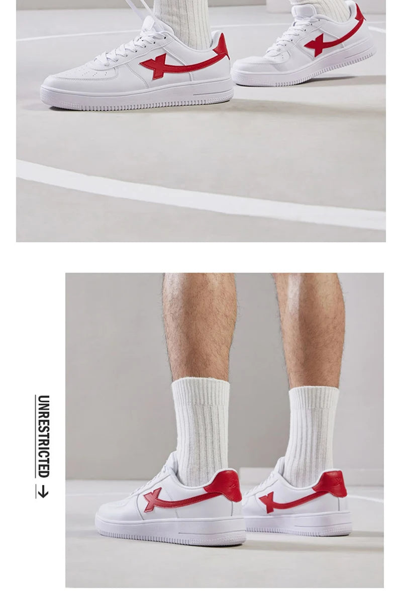 Xtep Women Men Skateboarding Shoes Non-Slip Casual White Couple Skate Sneakers Male Female Luxury Brand Shoes 881219319851