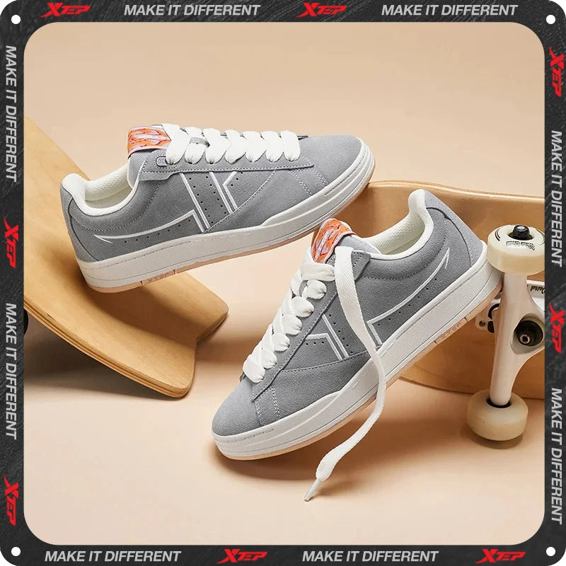 Xtep Women Men Skateboarding Shoes Non-Slip Casual White Couple Skate Sneakers Male Female Luxury Brand Shoes 881219319851