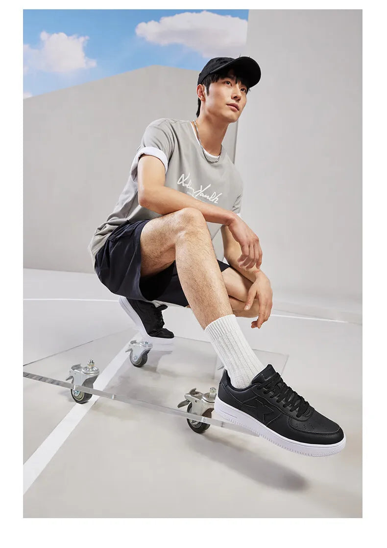 Xtep Women Men Skateboarding Shoes Non-Slip Casual White Couple Skate Sneakers Male Female Luxury Brand Shoes 881219319851