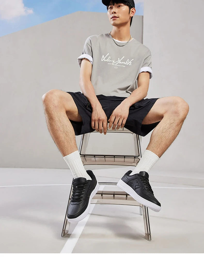 Xtep Women Men Skateboarding Shoes Non-Slip Casual White Couple Skate Sneakers Male Female Luxury Brand Shoes 881219319851