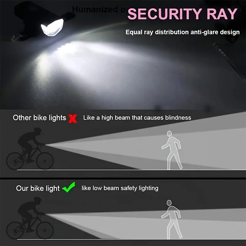 Conjunto de luz de bicicleta mountain bike bicicleta de estrada farol dianteiro e traseiro acessórios de luz de bicicleta