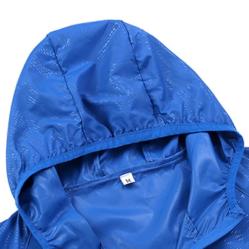 Camping Rain Jacket Men Women Waterproof Sun Protection Clothing Fishing Hunting Clothes Quick Dry Skin Windbreaker With Pocket