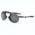 Cult Film Polarized Shades – Óculos de sol retrô Grunge, armação de metal angustiado unissex