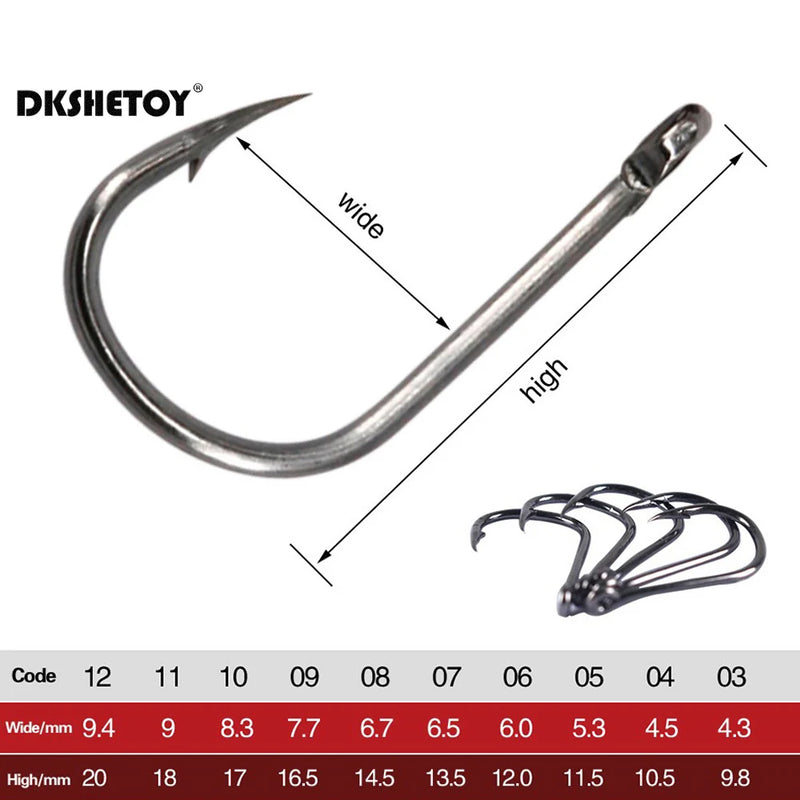 100-1000pcs Fish Hooks with barbed fishhook For Bait With Plastic Box Kit For Saltwater Freshwater fishing tools