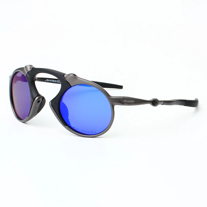 Cult Film Polarized Shades – Óculos de sol retrô Grunge, armação de metal angustiado unissex