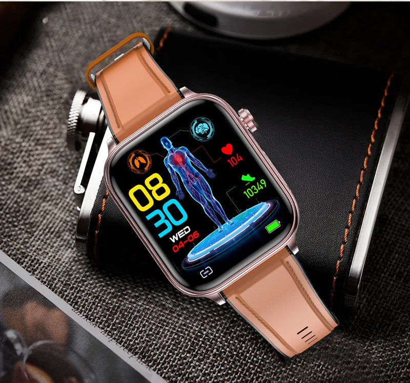 2025 novo monitoramento ecg + ppg relogio inteligente feminino pressao arterial lipidios acido urico feminino rastreador de saude nenstrual smartwatches
