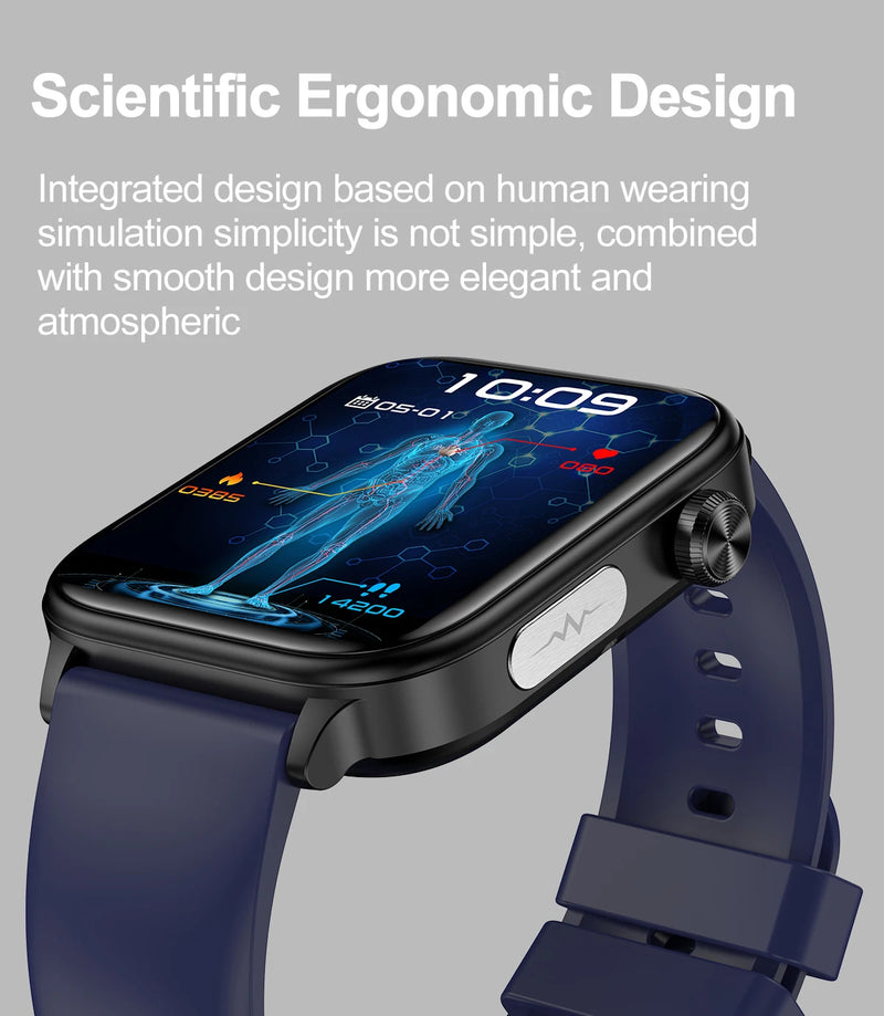 2025 novo monitoramento ecg + ppg relogio inteligente feminino pressao arterial lipidios acido urico feminino rastreador de saude nenstrual smartwatches
