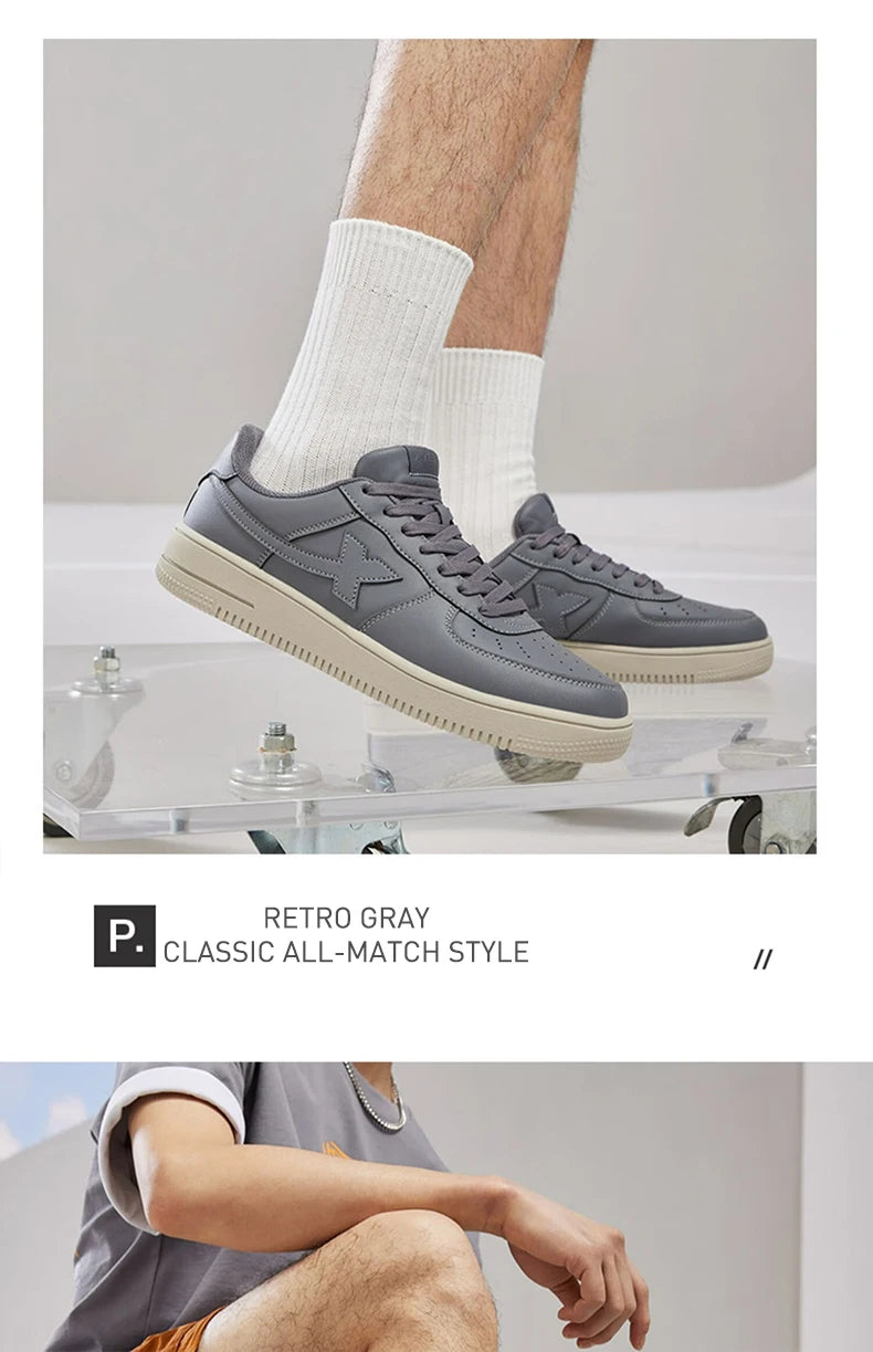 Xtep Women Men Skateboarding Shoes Non-Slip Casual White Couple Skate Sneakers Male Female Luxury Brand Shoes 881219319851