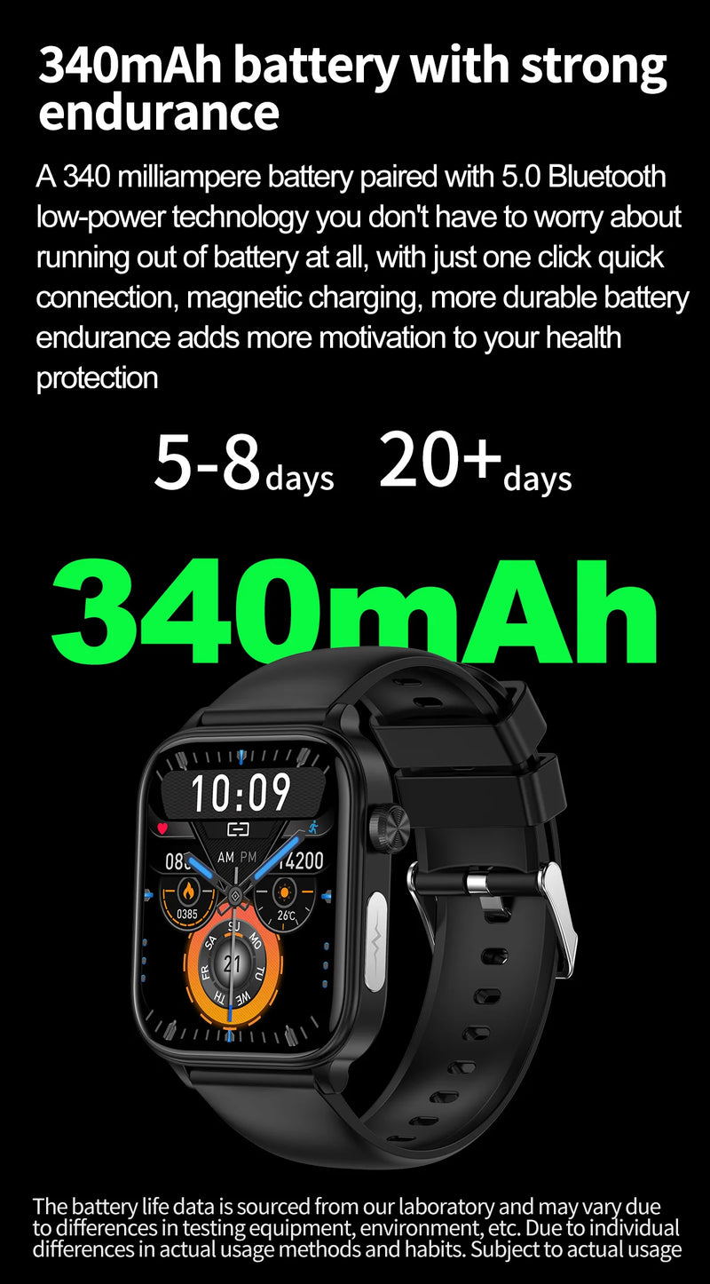 2025 novo monitoramento ecg + ppg relogio inteligente feminino pressao arterial lipidios acido urico feminino rastreador de saude nenstrual smartwatches