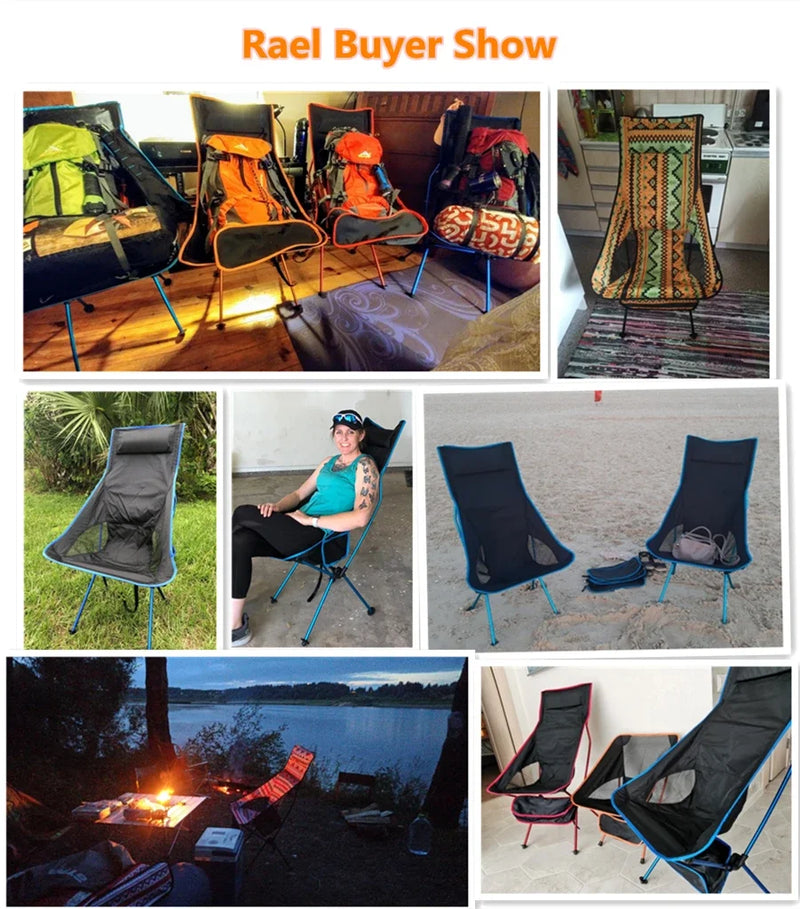 Folding Chair Ultralight Detachable Portable Lightweight Chair Folding Extended Seat  Fishing Camping Home BBQ Garden Hiking