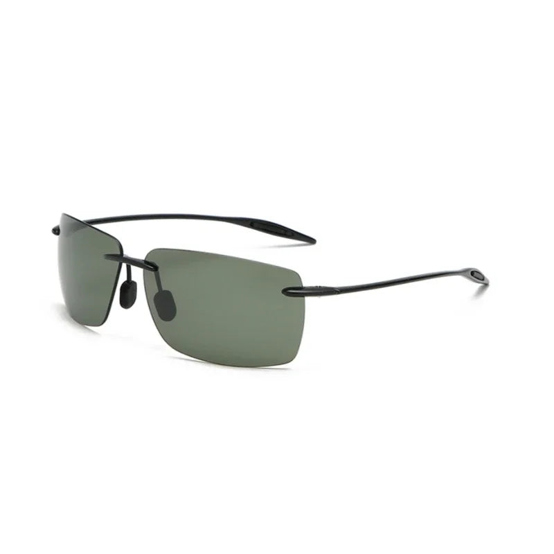 Classic Sports Rimless Sunglasses Men Women Male Driving Golf Rectangle Ultralight Frame Sun Glasses UV400  De Sol
