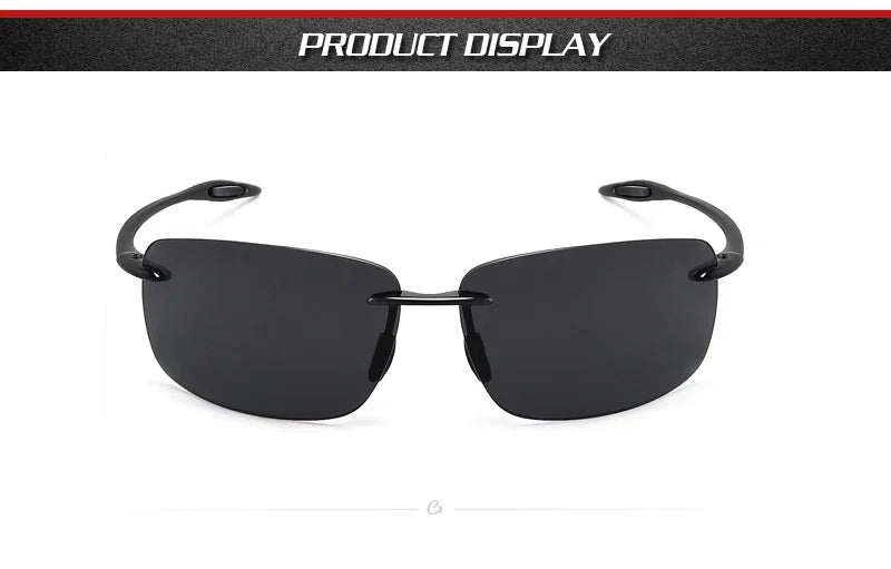 Classic Sports Rimless Sunglasses Men Women Male Driving Golf Rectangle Ultralight Frame Sun Glasses UV400  De Sol