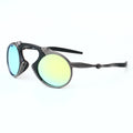 Cult Film Polarized Shades – Óculos de sol retrô Grunge, armação de metal angustiado unissex