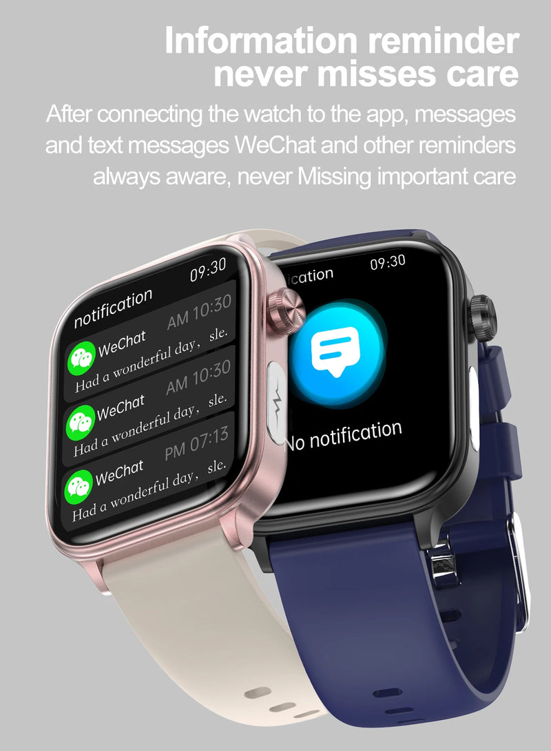 2025 novo monitoramento ecg + ppg relogio inteligente feminino pressao arterial lipidios acido urico feminino rastreador de saude nenstrual smartwatches