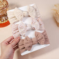 3 pçs meninas cabo de malha turbante arcos do bebê headbands para crianças elásticos faixas de cabelo recém-nascidos toddle headwrap acessórios para o cabelo