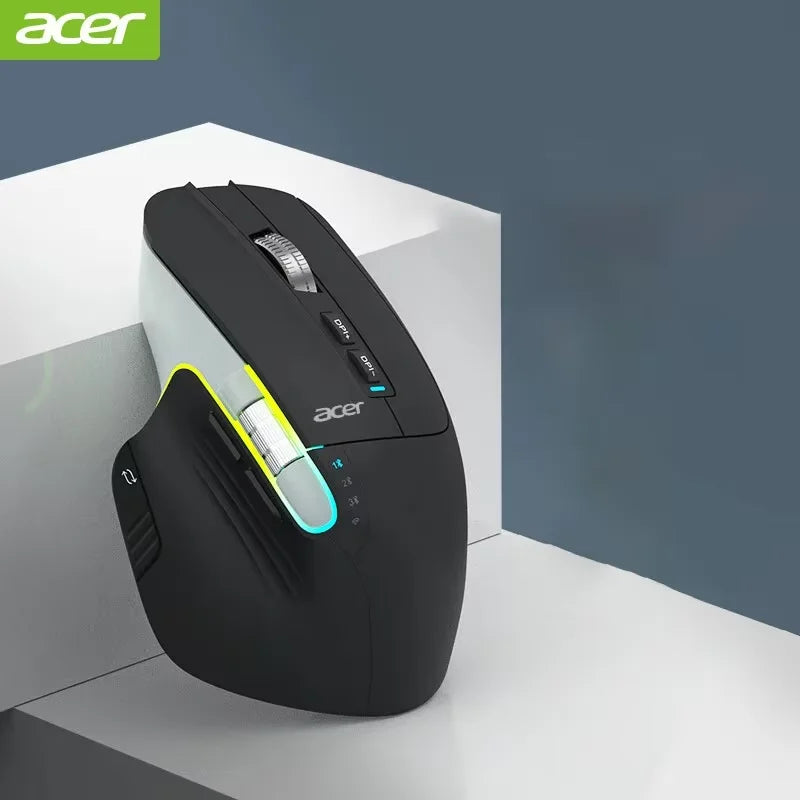 Acer Omr225 Gamer Mouse Bluetooth Wireless Mouse Dual Scroll Ergonomic Mouse Programming Custom 3mode Gaming Mice Office Mouses