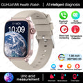 2025 novo monitoramento ecg + ppg relogio inteligente feminino pressao arterial lipidios acido urico feminino rastreador de saude nenstrual smartwatches