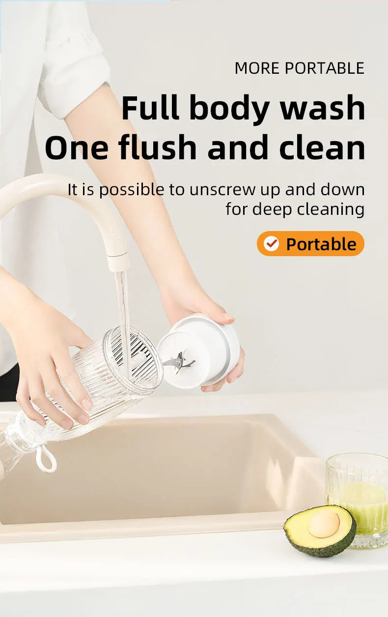 Copo espremedor elétrico 6 lâminas liquidificador máquina de milkshake usb portátil ferramenta mistura leite frutas mini suco fresco liquidificador esporte bottl