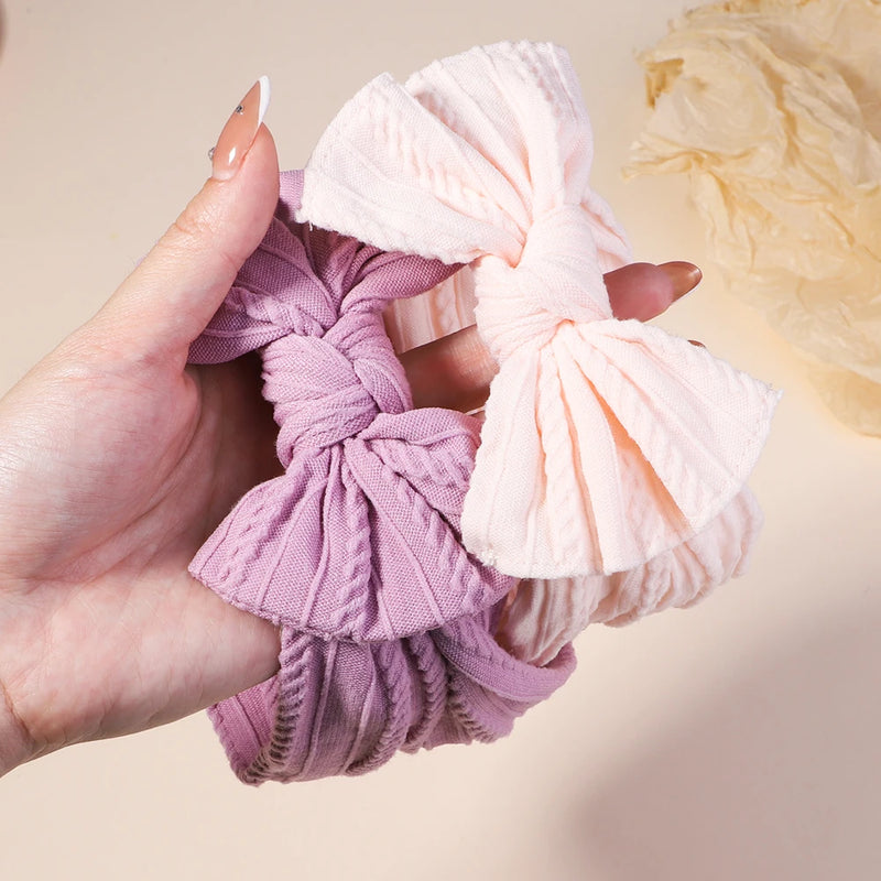 3 pçs meninas cabo de malha turbante arcos do bebê headbands para crianças elásticos faixas de cabelo recém-nascidos toddle headwrap acessórios para o cabelo
