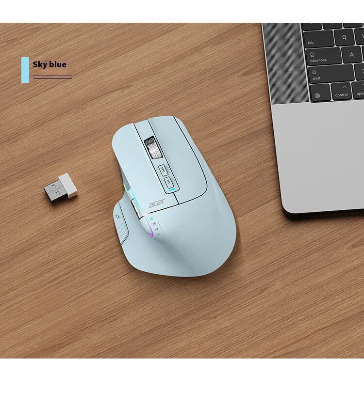 Acer Omr225 Gamer Mouse Bluetooth Wireless Mouse Dual Scroll Ergonomic Mouse Programming Custom 3mode Gaming Mice Office Mouses