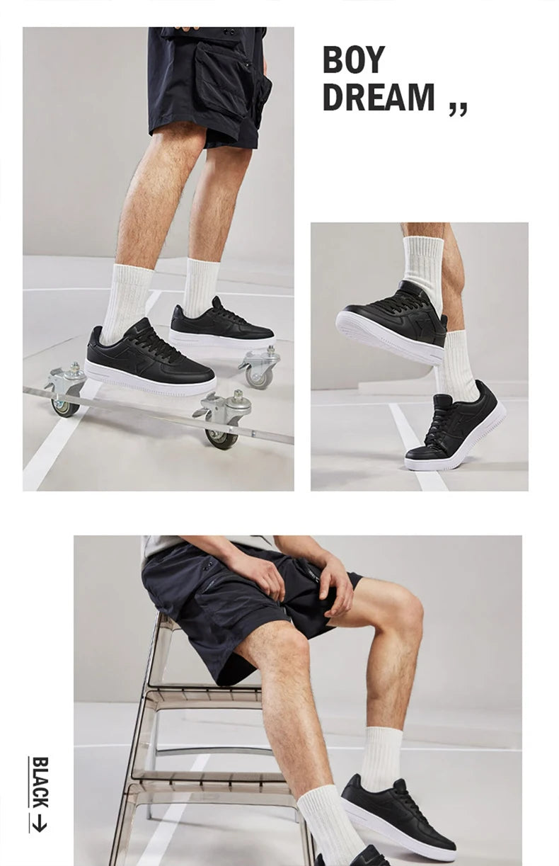 Xtep Women Men Skateboarding Shoes Non-Slip Casual White Couple Skate Sneakers Male Female Luxury Brand Shoes 881219319851