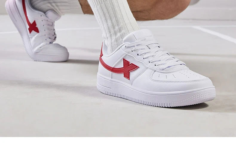 Xtep Women Men Skateboarding Shoes Non-Slip Casual White Couple Skate Sneakers Male Female Luxury Brand Shoes 881219319851