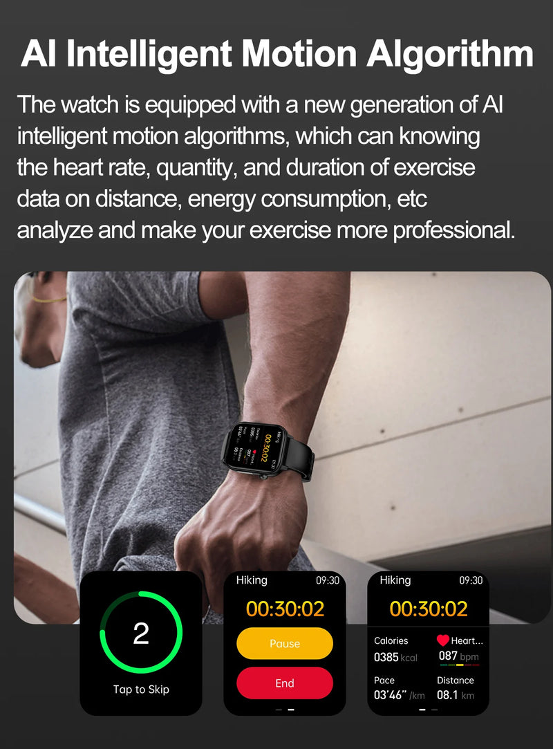 2025 novo monitoramento ecg + ppg relogio inteligente feminino pressao arterial lipidios acido urico feminino rastreador de saude nenstrual smartwatches