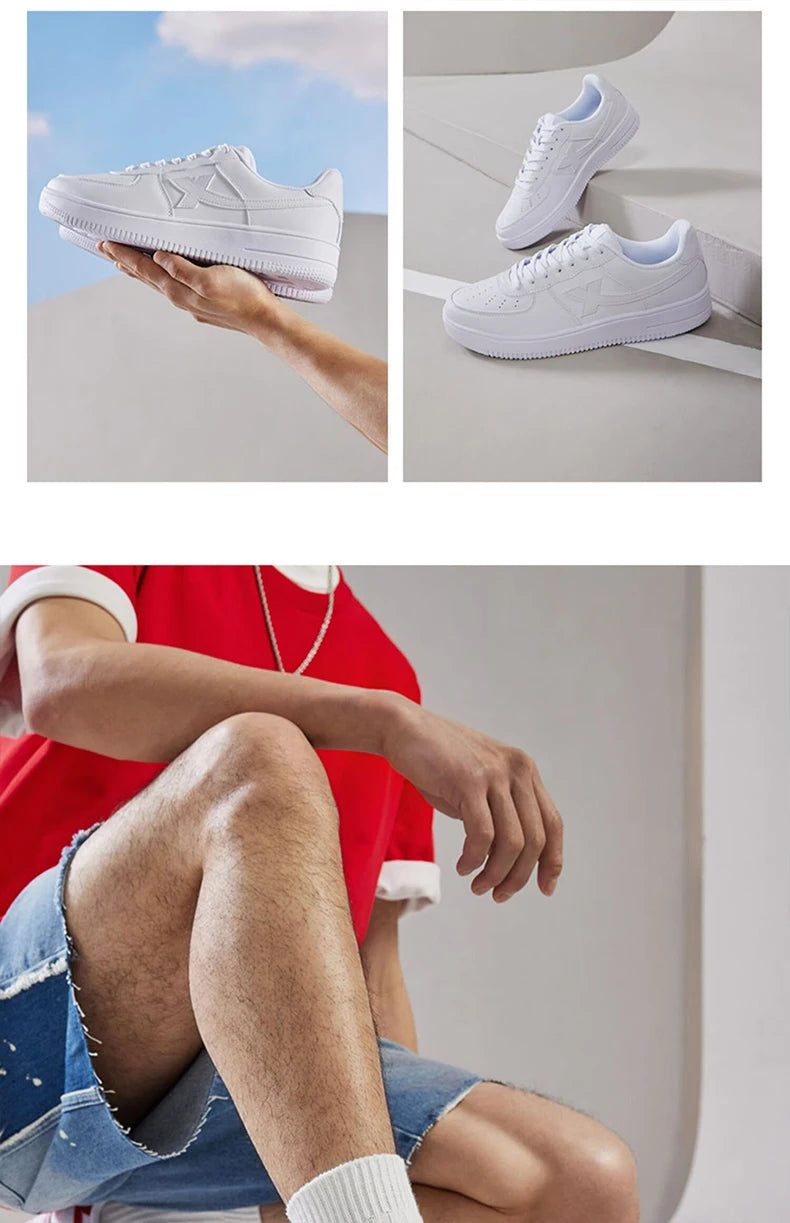 Xtep Women Men Skateboarding Shoes Non-Slip Casual White Couple Skate Sneakers Male Female Luxury Brand Shoes 881219319851