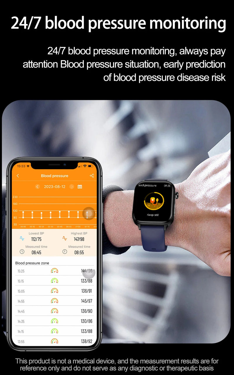 2025 novo monitoramento ecg + ppg relogio inteligente feminino pressao arterial lipidios acido urico feminino rastreador de saude nenstrual smartwatches