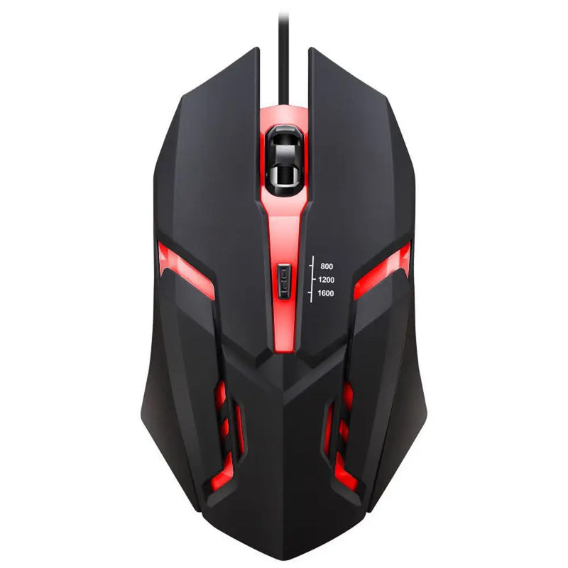 1 PC ITLY M01 Sports LED Luminous Backlit USB Wired Gaming Mouse for Desktop PC Laptop Office Computer Gaming Mouse